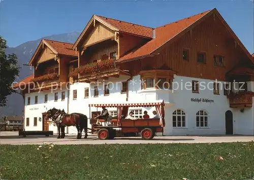 AK / Ansichtskarte Pinswang Tirol Gasthof Schlurenhof Planwagen Pferde Kat. Pinswang