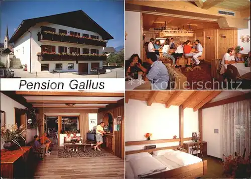 AK / Ansichtskarte Lech Vorarlberg Pension Gallus Gaststube Rezeption Zimmer Kat. Lech