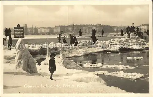 AK / Ansichtskarte Geneve GE Le Lac gele Februar 1929 Kat. Geneve