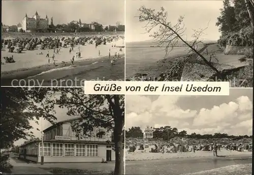 AK / Ansichtskarte Zinnowitz Ostseebad Strand Koserow Ufermauer Zempin FDGB Heim Frieden Trassenheide Badestrand