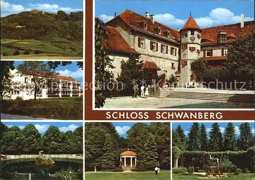 AK / Ansichtskarte Roedelsee Schloss Schwanberg Teich Pavillon Park Kat. Roedelsee