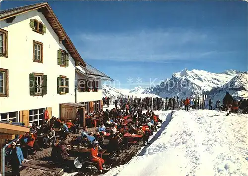 AK / Ansichtskarte Maennlichen Berggasthaus Ski mit Weeterhorn Kat. Maennlichen