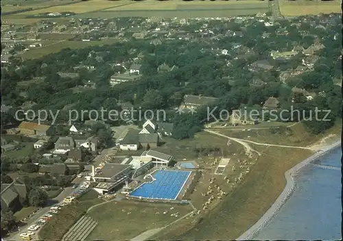 AK / Ansichtskarte Keitum Sylt Fliegeraufnahme Meerwasserschwimmbad Kat. Sylt Ost