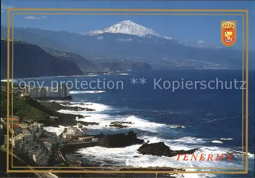 AK / Ansichtskarte Mesa del Mar y Valle de la Orotava Panorama Kueste Berge Vulkan Teide