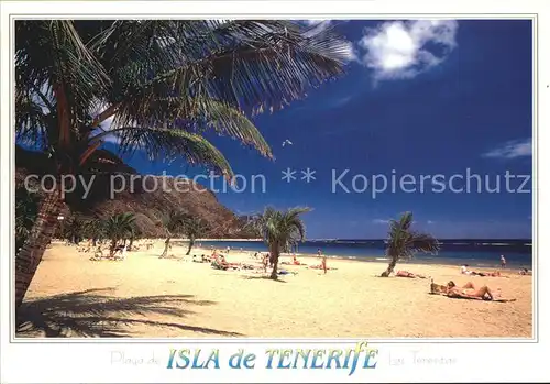 AK / Ansichtskarte Playa de Las Teresitas Strand Palmen