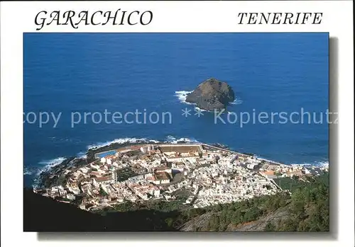 AK / Ansichtskarte Garachico Panorama Blick von den Bergen Hafen Kueste Insel Kat. Santa Cruz de Tenerife