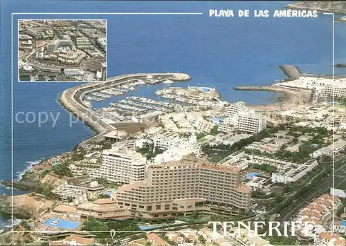 AK / Ansichtskarte Playa de las Americas Santa Cruz de Tenerife Vista aerea Urbanizacion San Eugenio y Puerto Colon Coleccion Paisajes y Figuras