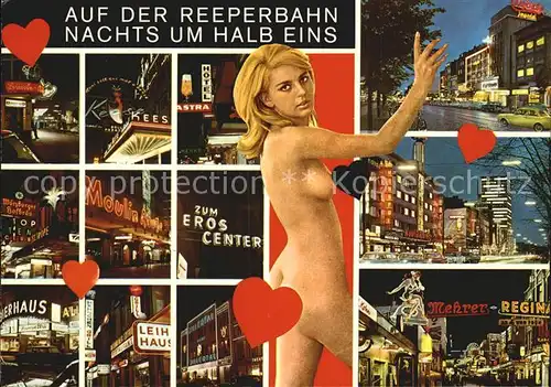 AK / Ansichtskarte St Pauli Reeperbahn nachts um halb eins Nachtleben Kat. Hamburg