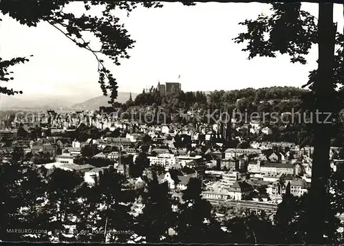 AK / Ansichtskarte Marburg Lahn Panorama mit Burgblick Kat. Marburg