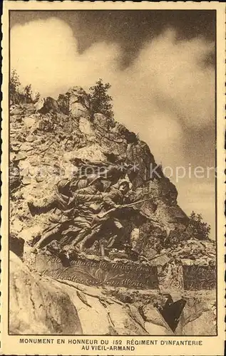 AK / Ansichtskarte Vieil Armand Hartmannswillerkopf Monument en Honneur du 152 Regiment d Infanterie