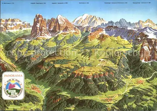 AK / Ansichtskarte Dolomiten Bergkarte Kat. Italien