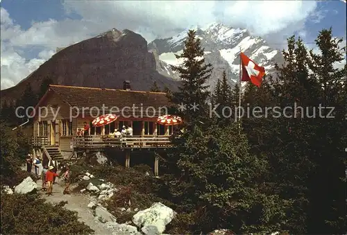 AK / Ansichtskarte Kandersteg BE Bergrestaurant Sunnbuehl Sisistock Doldenhorn Kat. Kandersteg