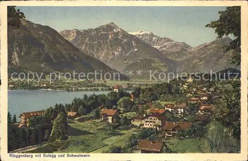 AK / Ansichtskarte Ringgenberg mit Sulegg und Schwalmern Brienzersee Alpenpanorama Kat. Ringgenberg