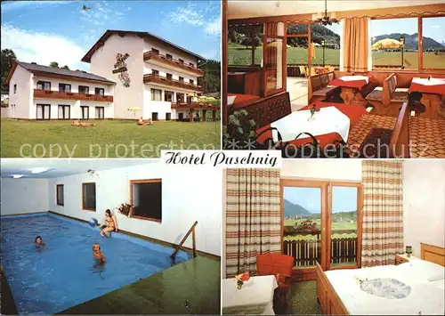 AK / Ansichtskarte Unterburg Klopeinersee Hotel Pension Puschnig Restaurant Fremdenzimmer Hallenbad Kat. Kaernten