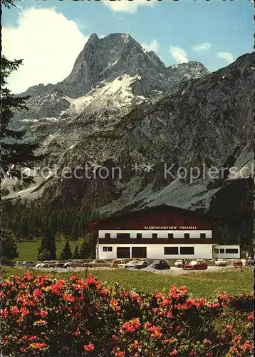 AK / Ansichtskarte Pertisau Achensee Alpengasthof Gramai gegen Lamsenspitze Karwendelgebirge Kat. Eben am Achensee