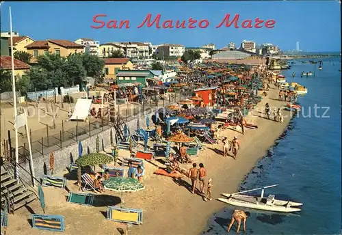 AK / Ansichtskarte San Mauro Mare Panorama della spiaggia Strand Kat. Rimini