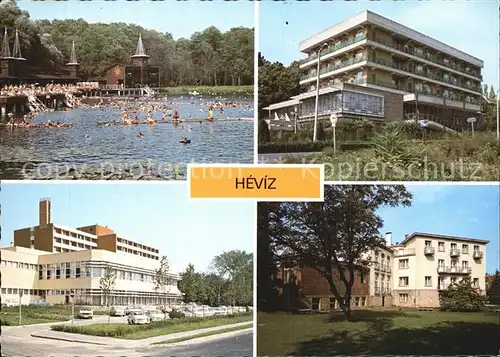 AK / Ansichtskarte Heviz Gyoegyfuerdoe Heilbad Badestrand Hotel Restaurant Kat. Ungarn