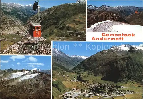 AK / Ansichtskarte Andermatt Bergbahn Gemsstock Alpenpanorama Kat. Andermatt