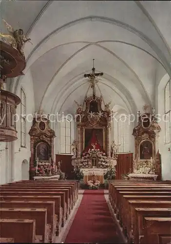 AK / Ansichtskarte Ramsau Berchtesgaden Pfarrkirche innen Kat. Ramsau b.Berchtesgaden