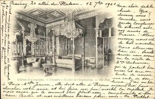 AK / Ansichtskarte Compiegne Oise Chateau Chambre a Coucher de l Imperatrice Kat. Compiegne