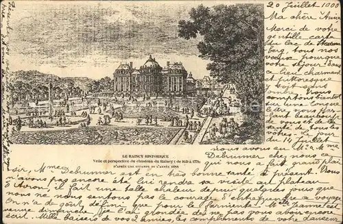 AK / Ansichtskarte Le Raincy La Ville Historique Chateau d apres une estampe de l annee 1655 Kat. Le Raincy