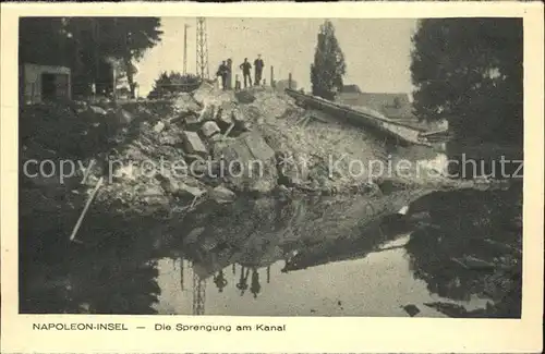 AK / Ansichtskarte Muelhausen Elsass Napoleon Insel Sprengung am Kanal Kat. Mulhouse