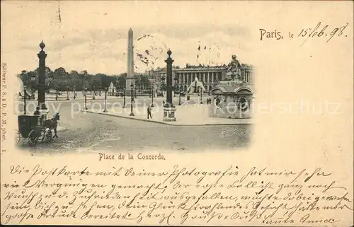 AK / Ansichtskarte Paris Place de la Concorde Obelisque Monument Kat. Paris