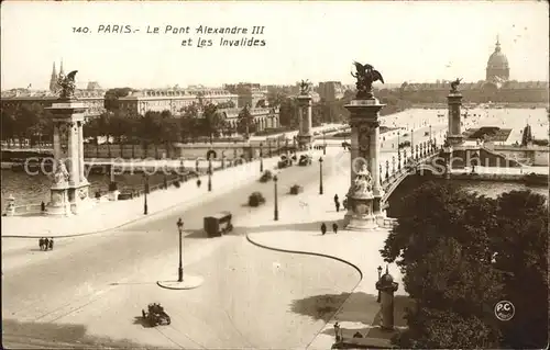 AK / Ansichtskarte Paris Pont Alexandre III et les Invalides Kat. Paris