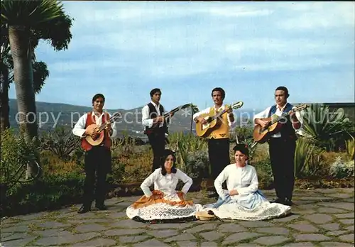 AK / Ansichtskarte Las Palmas Gran Canaria Conjunto tipico Canario Spanische Musik Tanz Folklore Kat. Las Palmas Gran Canaria