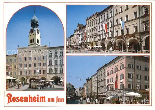 AK / Ansichtskarte Rosenheim Bayern Am Markt Kirchturm Kat. Rosenheim