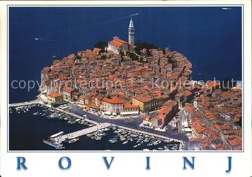 AK / Ansichtskarte Rovinj Istrien Altstadt Hafen Fliegeraufnahme Kat. Hrvatska