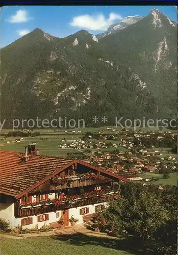 AK / Ansichtskarte Marquartstein mit Schnappen Hochgern und Hochlaerch Bayerische Alpen Kat. Marquartstein