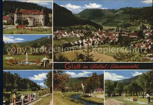 AK / Ansichtskarte Glatt Panorama Glattal Schwarzwald Schloss Park Minigolf Wassertreten Kat. Sulz am Neckar