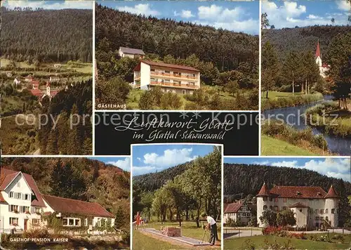AK / Ansichtskarte Glatt Glattal Schwarzwald Gaestehaus Schloss Gasthof Pension Kaiser Minogolf Kat. Sulz am Neckar