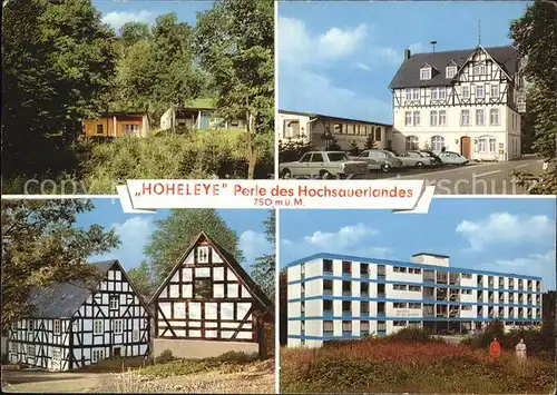 AK / Ansichtskarte Hoheleye Ferienhaeuser Fachwerkhaus Perle des Hochsauerlandes Kat. Winterberg