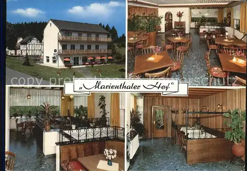 AK / Ansichtskarte Marienthal Westerwald Hotel Restaurant Cafe Marienthaler Hof Kat. Seelbach bei Hamm (Sieg)