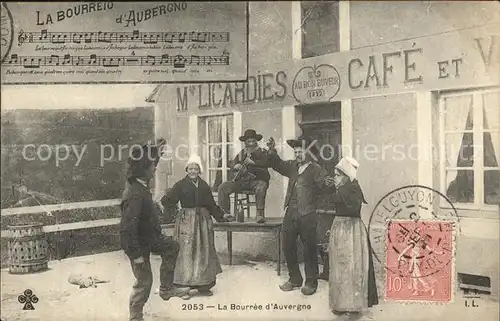 AK / Ansichtskarte Chatel Guyon La Bourree d Auvergne "La Bourreio d Aubergno" Chanson Danses folkloriques Kat. Chatel Guyon