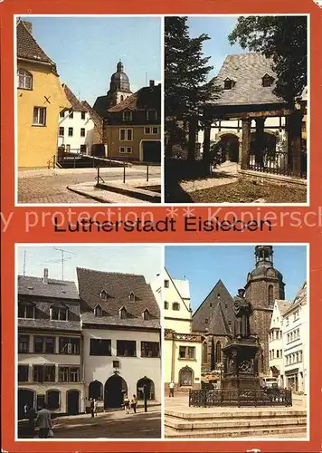AK / Ansichtskarte Eisleben Lutherstadt mit Lutherdenkmal Kat. Eisleben