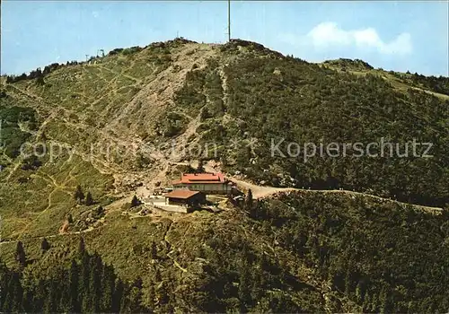 AK / Ansichtskarte Grosser Arber Fliegeraufnahme Schutzhaus und Bergstation Kat. Bayerisch Eisenstein