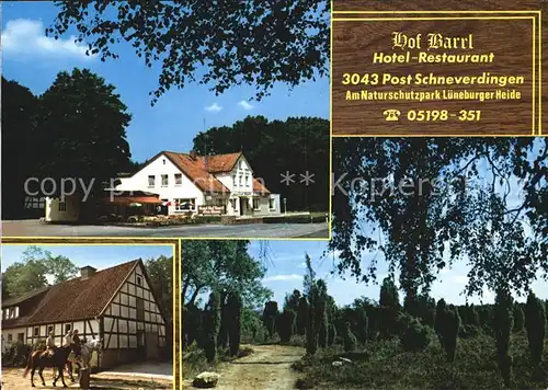 AK / Ansichtskarte Schneverdingen Hotel Restaurant Hof Barrl Kat. Schneverdingen