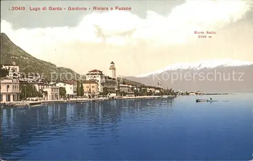 AK / Ansichtskarte Gardone Riviera Lago di Garda Riviera e Fasano und Monte Baldo Kat. Italien