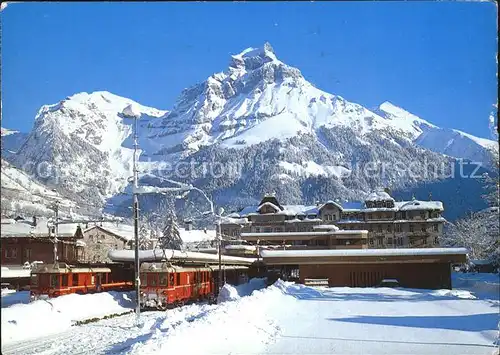 AK / Ansichtskarte Engelberg OW Hotel Bellevue Terminus Hahnen Bahnhof Kat. Engelberg