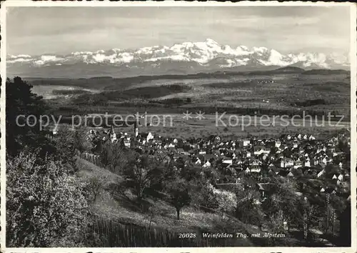 AK / Ansichtskarte Weinfelden Panorama mit Alpstein Alpen Kat. Weinfelden