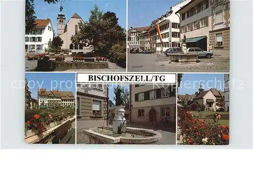 AK / Ansichtskarte Bischofszell Stadtansichten Brunnen Kirche  Kat. Bischofszell