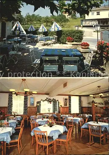 AK / Ansichtskarte Meersburg Bodensee Hotel Restaurant Schuetzen Gastraum Gartenterrasse Kat. Meersburg