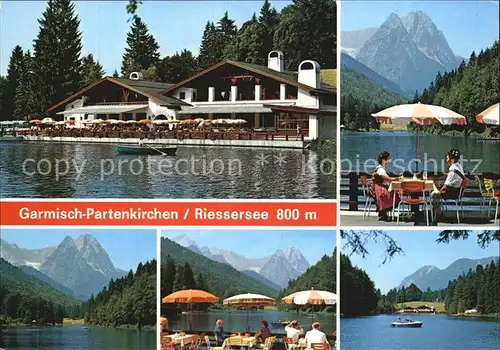 AK / Ansichtskarte Garmisch Partenkirchen Riessersee Restaurant am See Kat. Garmisch Partenkirchen