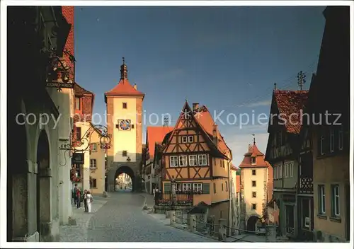 AK / Ansichtskarte Rothenburg Tauber Ploenlein Sieberstor Kobolzeller Tor The Germany Collection Kat. Rothenburg ob der Tauber