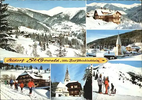 AK / Ansichtskarte St Oswald Kaernten Panorama Skidorf Alpen Berghotel Kirche Kat. Bad Kleinkirchheim