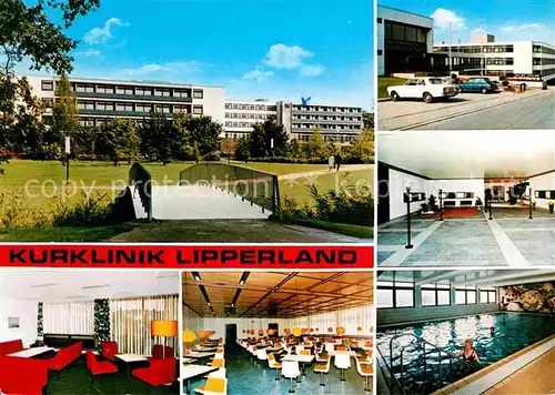 AK / Ansichtskarte Bad Salzuflen Kurklinik Lipperland Aufenthaltsraum Speisesaal Hallenbad Kat. Bad Salzuflen