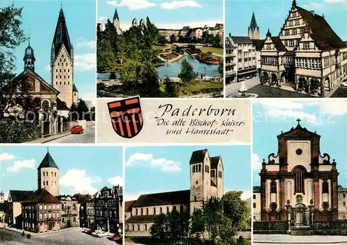 AK / Ansichtskarte Paderborn Teilansichten Alte Bischof Kaiser und Hansestadt Kat. Paderborn